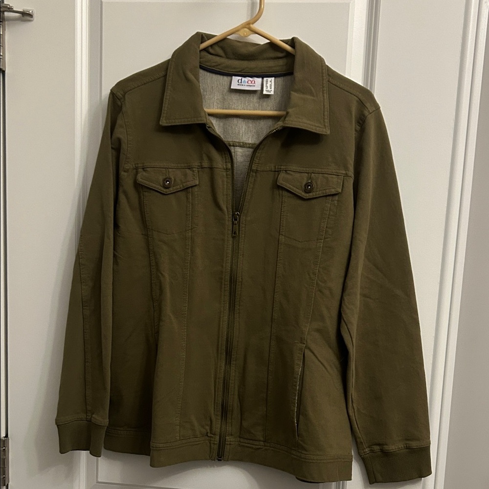 Women's Olive Green Shirt Jacket